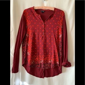 Lucky Brand Bandana Pattern Henley